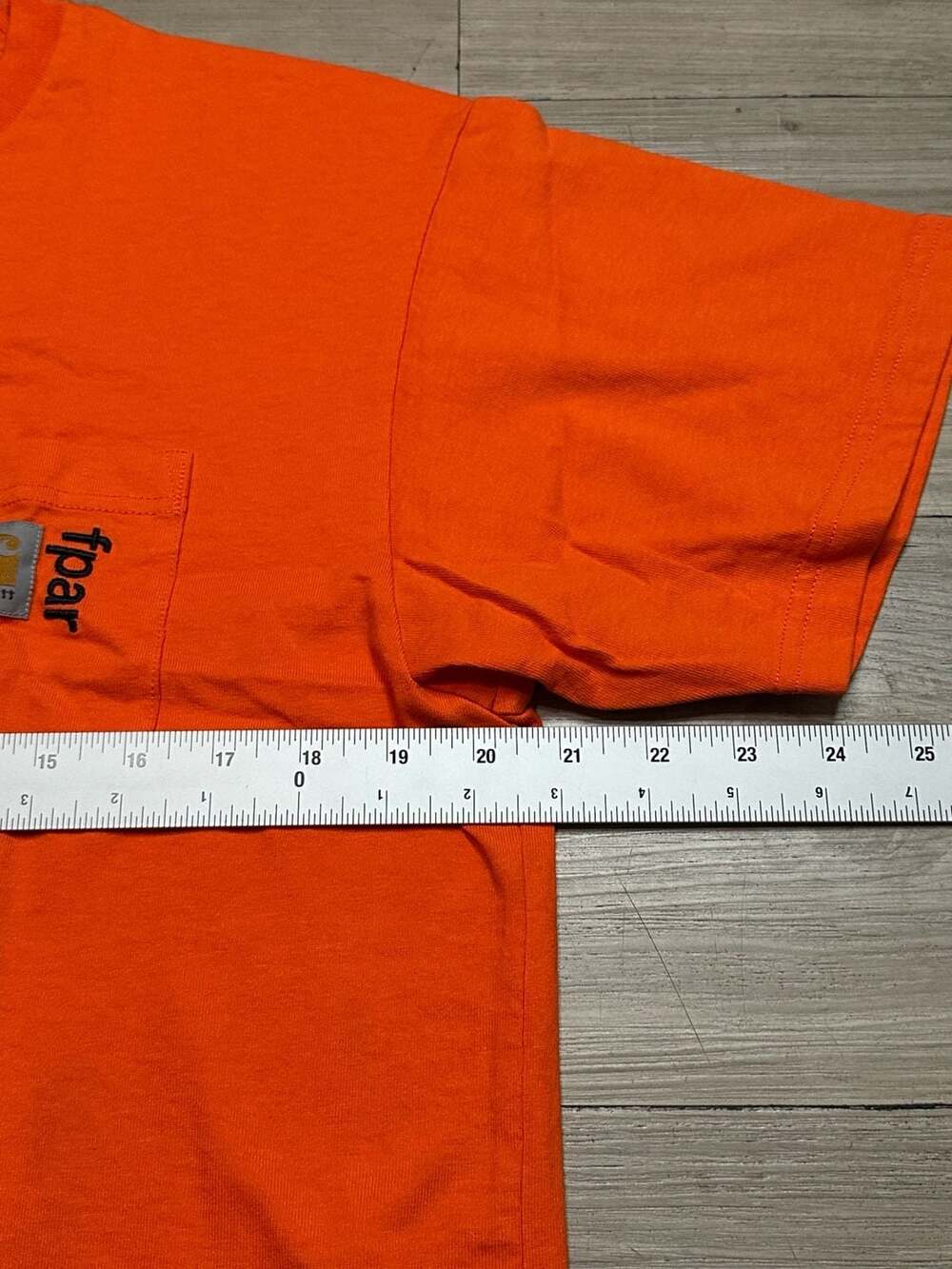 Carhartt WIP x FPAR (Forty Percent Against Rights) Pocket T-Shirt, Orange - Picture 7 of 8